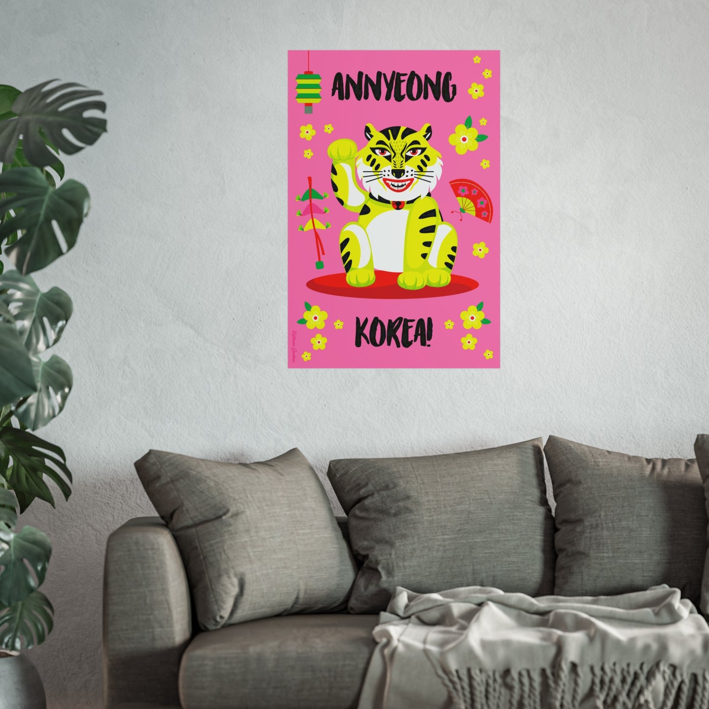 Giclée Fine Art Print  - Anyeong Korea - Lucky Tiger