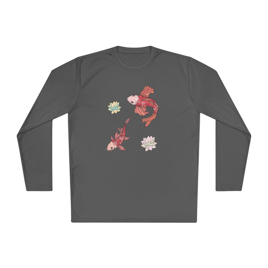 Unisex Lightweight Long Sleeve Tee Vplants - Koi