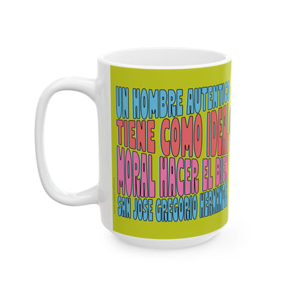 Ceramic Mug, (11oz, 15oz) San José Gregorio Hernández Poster - Winner in United Design Messages to Humanity