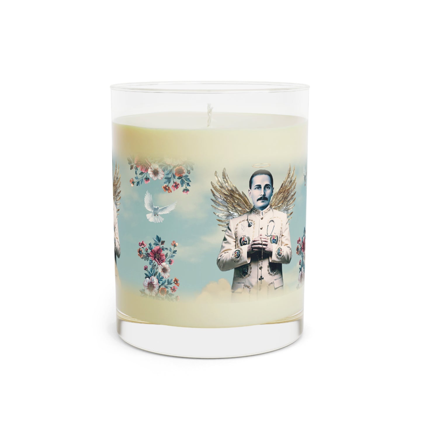 Scented Candle - Full Glass, 11oz - San José Gregorio Hernández Vintage