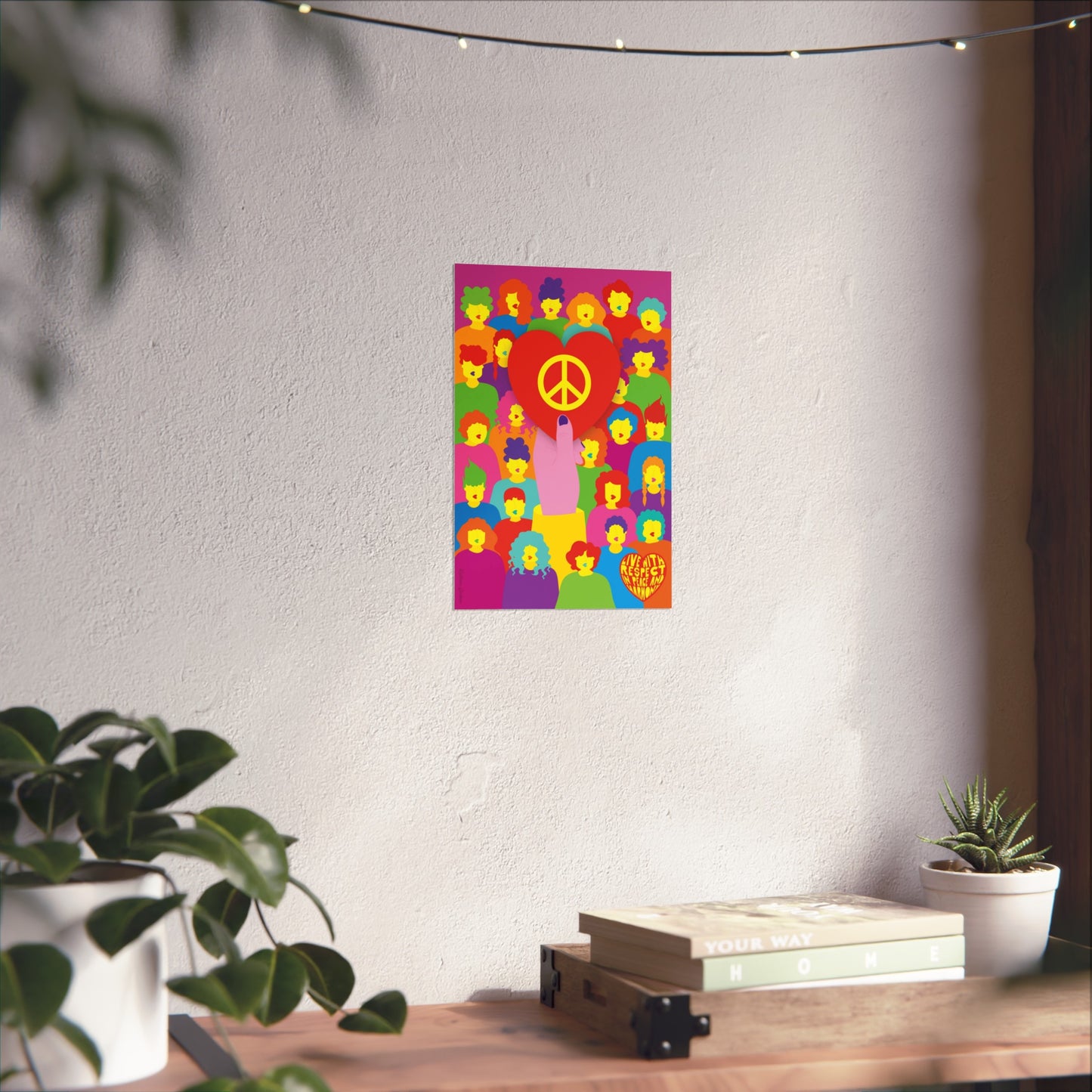 Giclée Fine Art Print - Vive con paz y amor 
