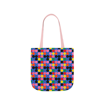 Colorful Dotted Canvas Tote Bag