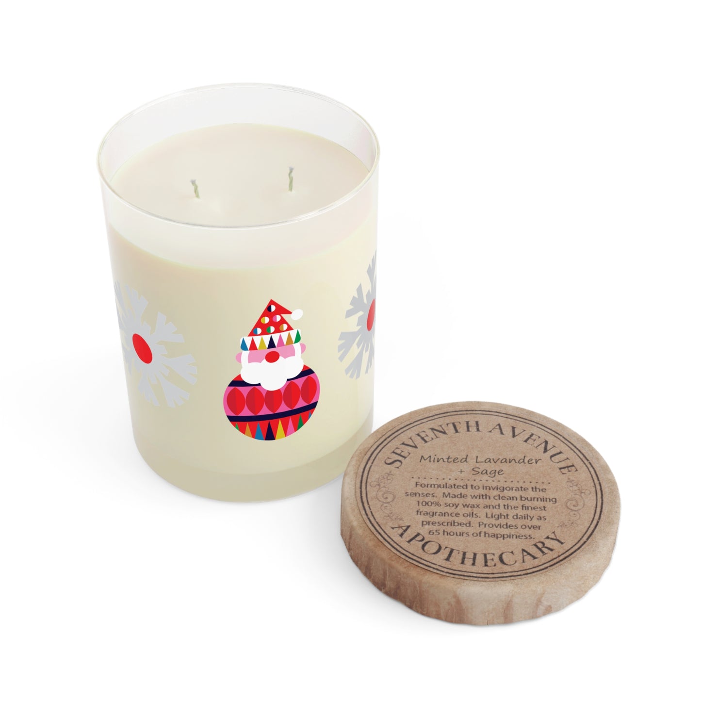 Christmas Scented Candle - Full Glass, 11oz Gift´s Santa