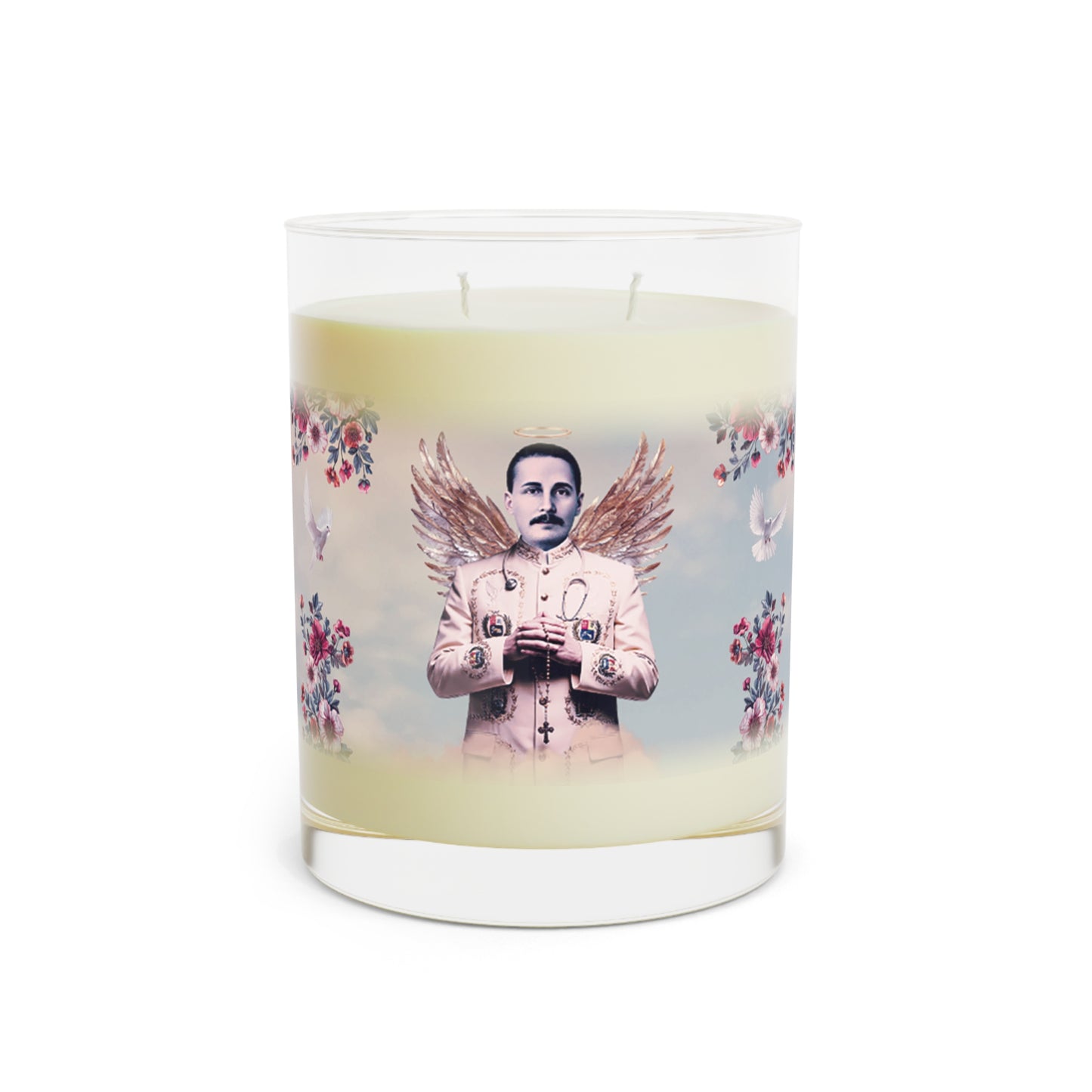 Scented Candle - Full Glass, 11oz - San José Gregorio Hernández Vintage
