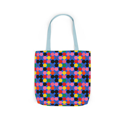 Colorful Dotted Canvas Tote Bag