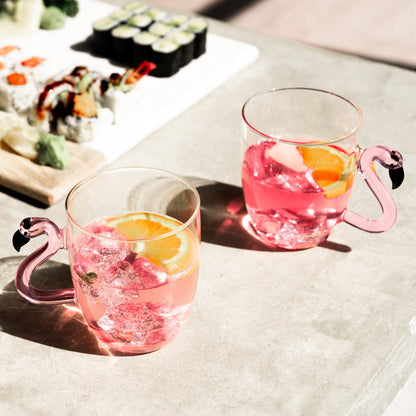 Flamingo Glass Mugs