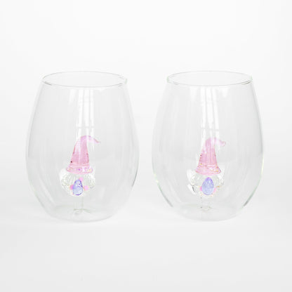 3D Easter Gnome Stemless Glasses