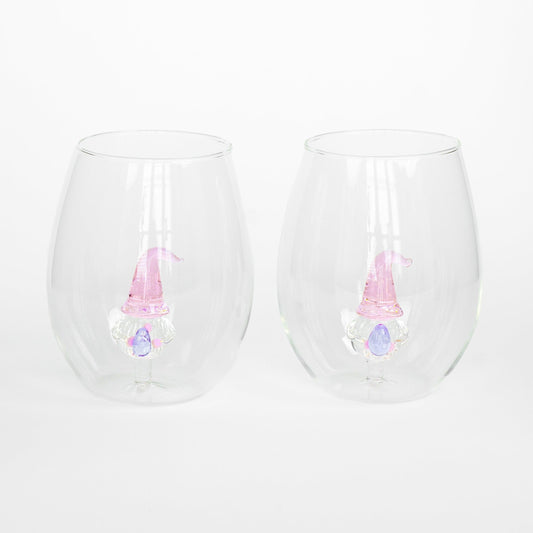 3D Easter Gnome Stemless Glasses