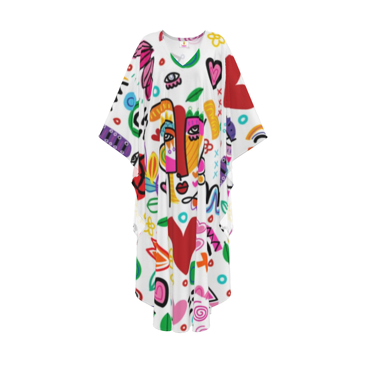 Picasso Style Silk Kaftan