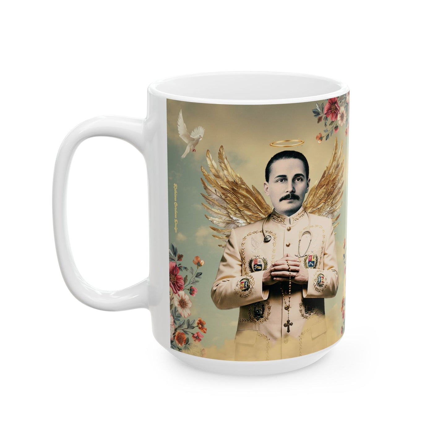 Ceramic Mug, (11oz, 15oz) San José Gregorio Hernández Vintage