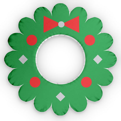 Christmas Shaped Pillows - Green Wreath