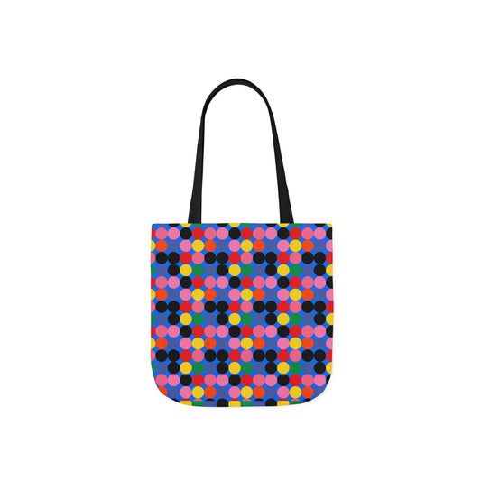 Colorful Dotted Canvas Tote Bag