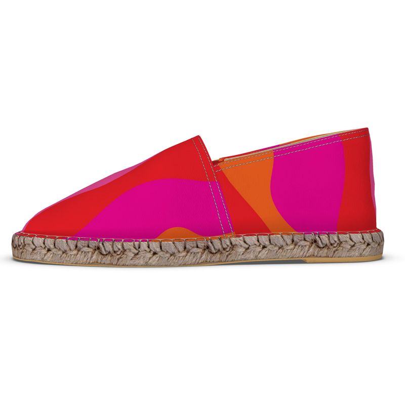 Espadrilles Wellen Rot