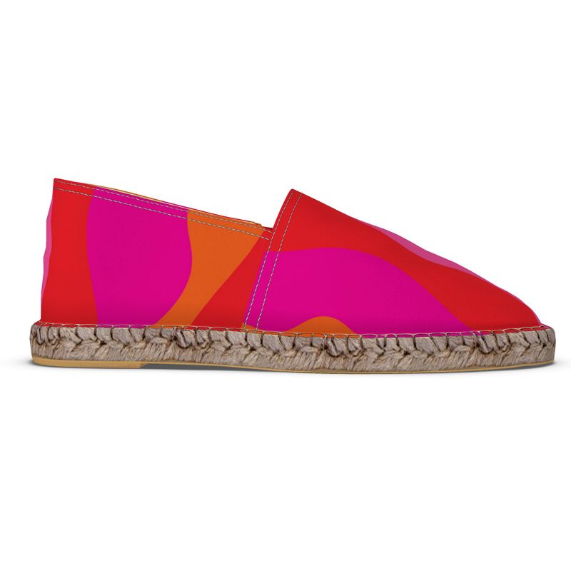 Espadrilles Wellen Rot