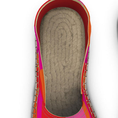 Espadrilles Wellen Rot