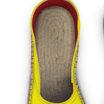 Espadrilles Blume grün und gelb