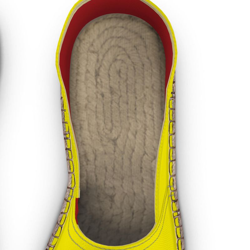 Espadrilles Blume grün und gelb