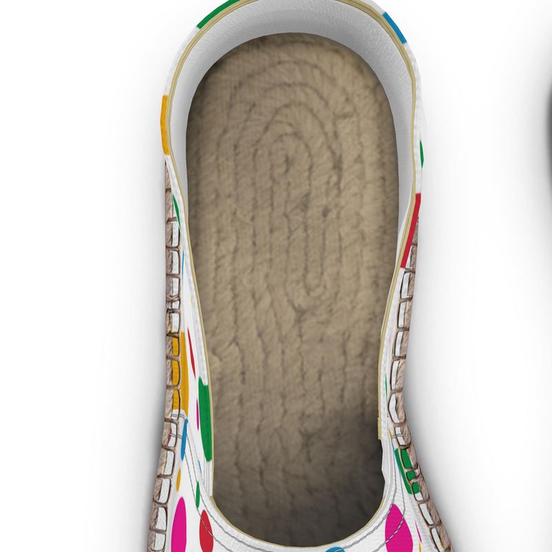 Espadrilles Punkte bunt