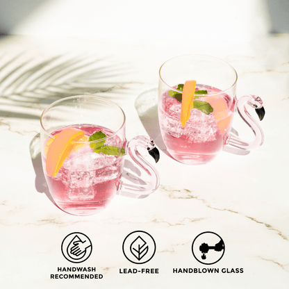 Flamingo Glass Mugs