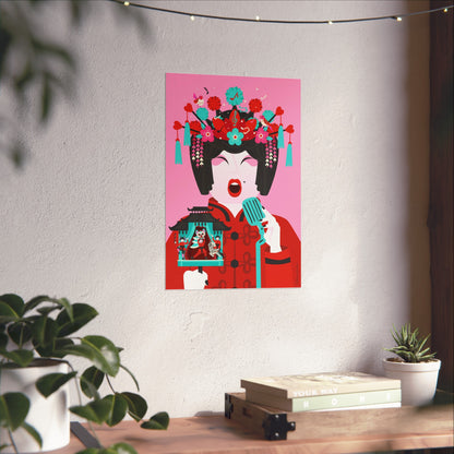 Giclée Fine Art Print - Arte de la Ópera de Beijing - El Cantante 
