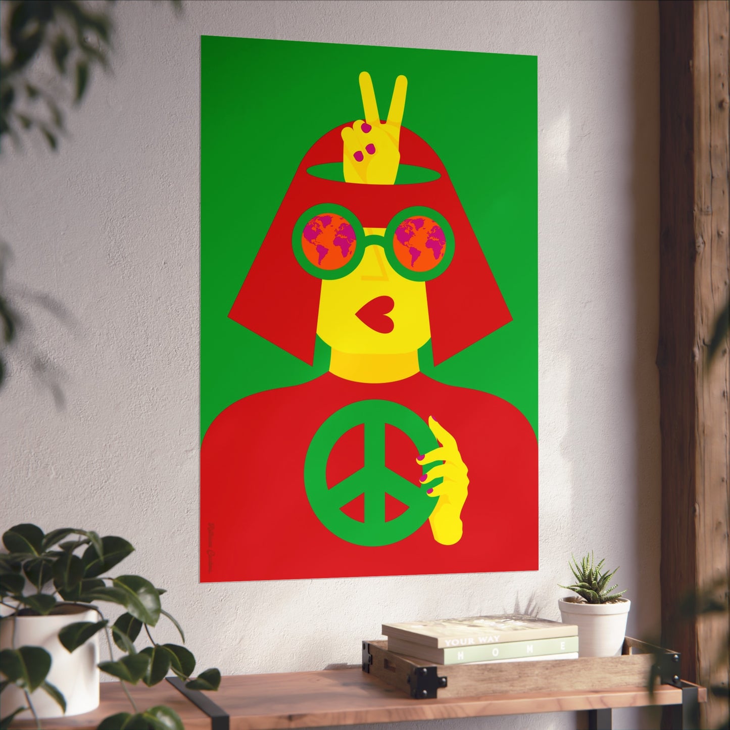 Giclée-Kunstdruck – Frieden für die Welt 