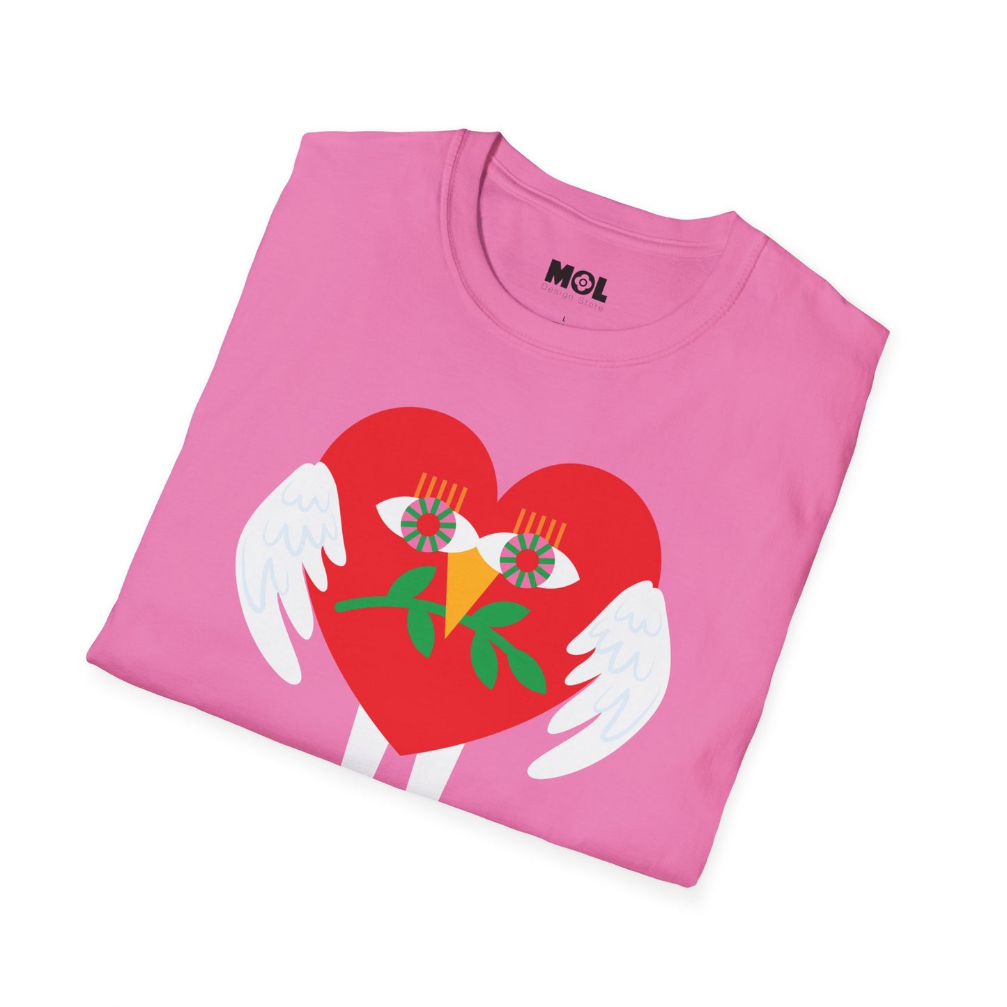 Peace & Love Heartfelt Unisex Softstyle T-Shirt