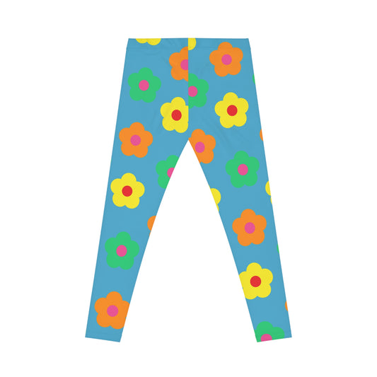 Women's Casual Leggings (AOP) Flowers Colorfull