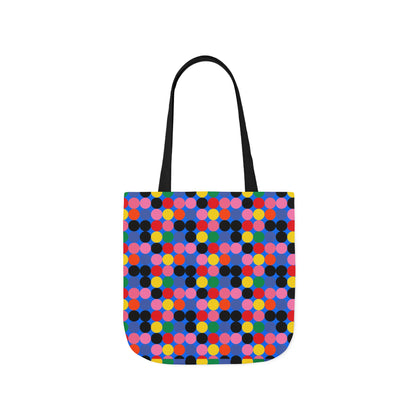 Colorful Dotted Canvas Tote Bag