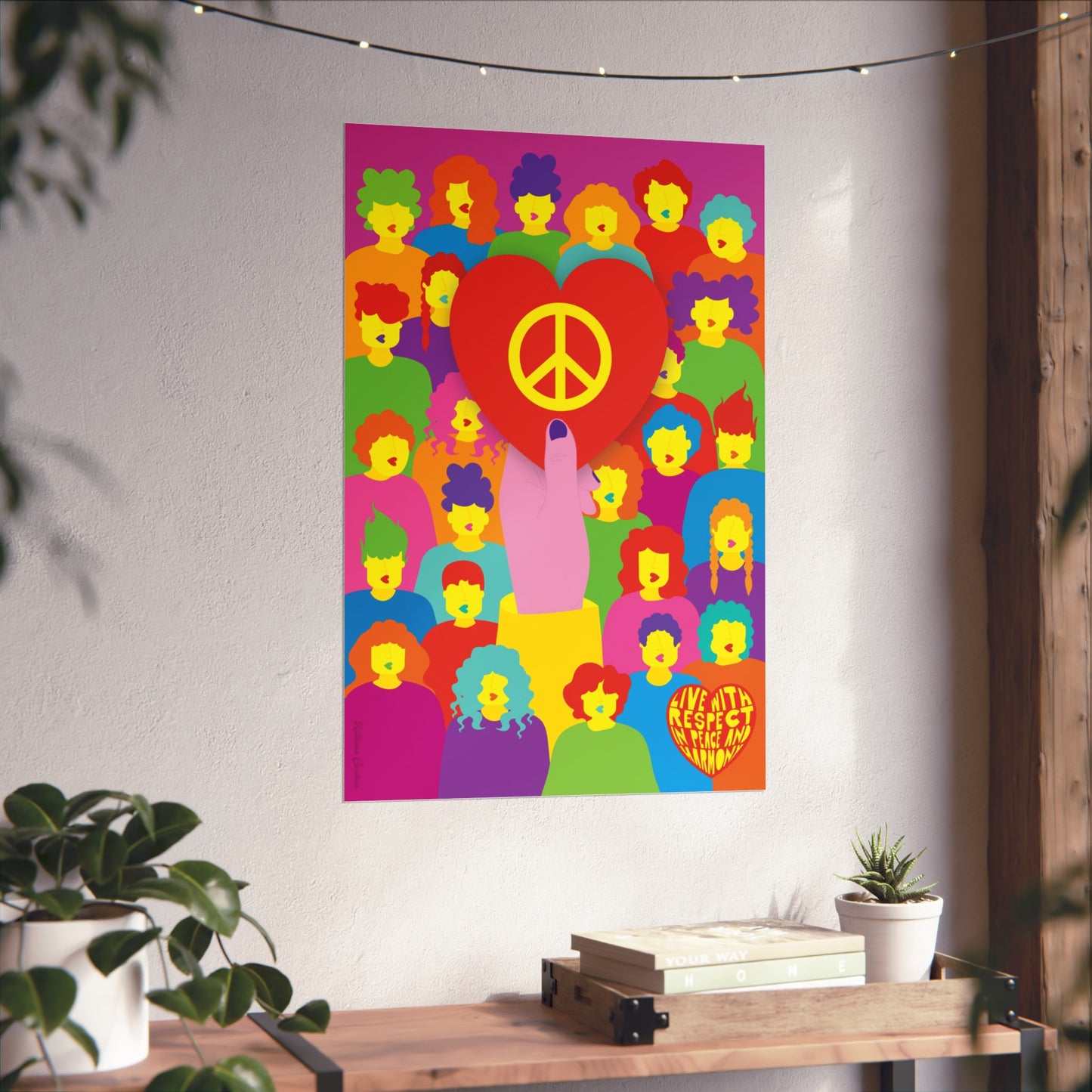 Giclée Fine Art Print - Vive con paz y amor 