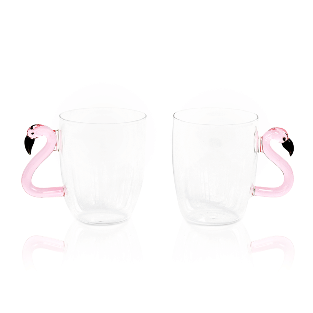 Flamingo Glass Mugs