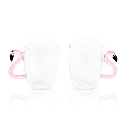Flamingo Glass Mugs