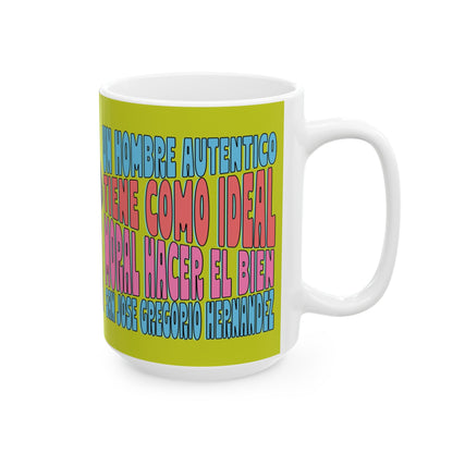 Ceramic Mug, (11oz, 15oz) San José Gregorio Hernández Poster - Winner in United Design Messages to Humanity