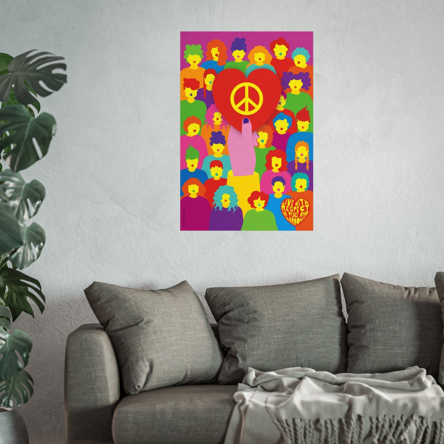 Giclée Fine Art Print - Vive con paz y amor 