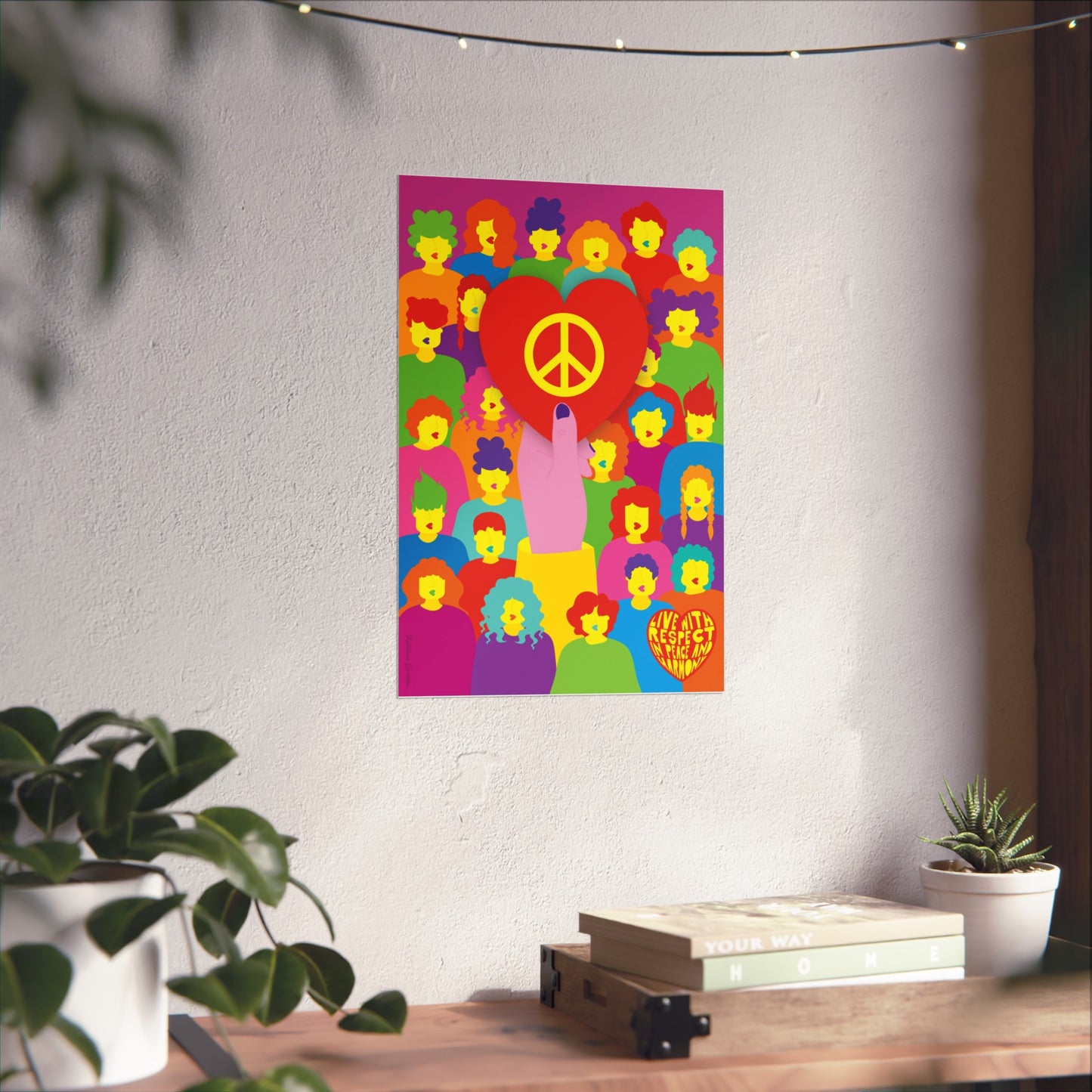 Giclée Fine Art Print - Vive con paz y amor 