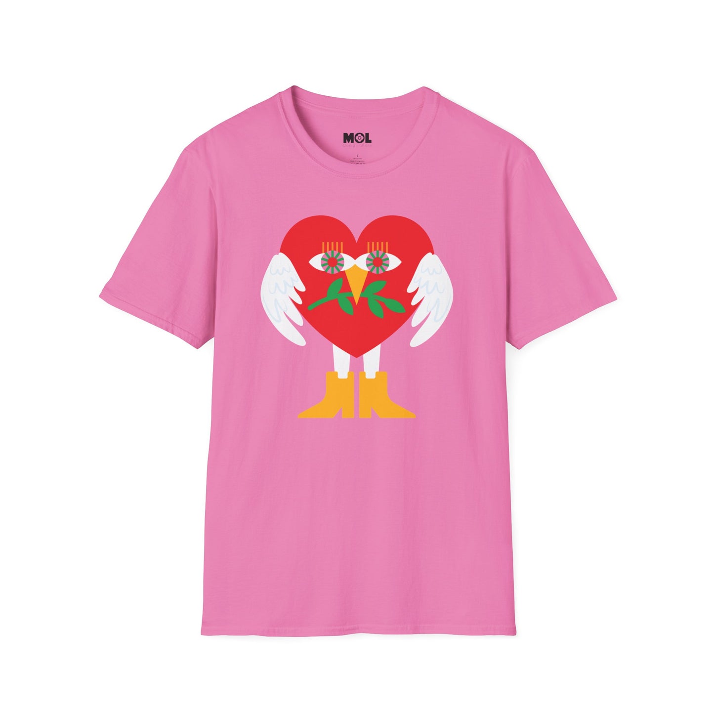Peace & Love Heartfelt Unisex Softstyle T-Shirt