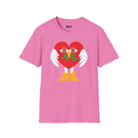 Peace & Love Heartfelt Unisex Softstyle T-Shirt