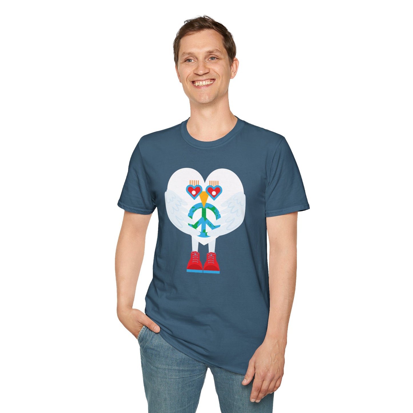 Peace & Love to the World Unisex Softstyle T-Shirt