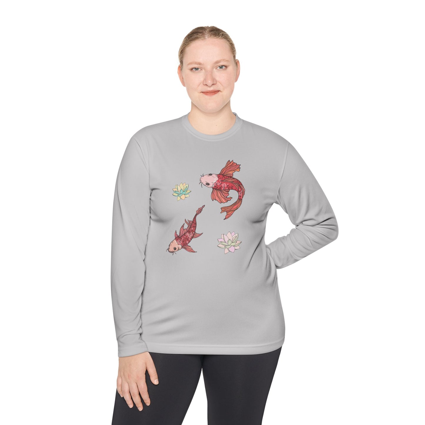 Unisex Langarmshirt Leicht Vplants - Koi