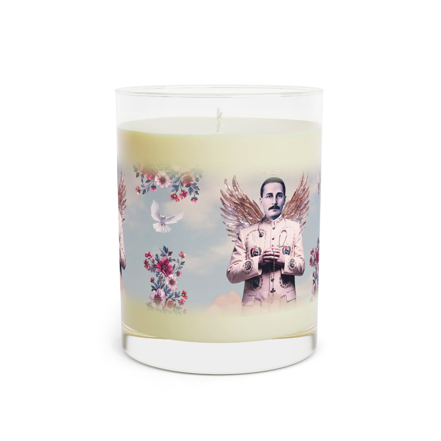 Scented Candle - Full Glass, 11oz - San José Gregorio Hernández Vintage
