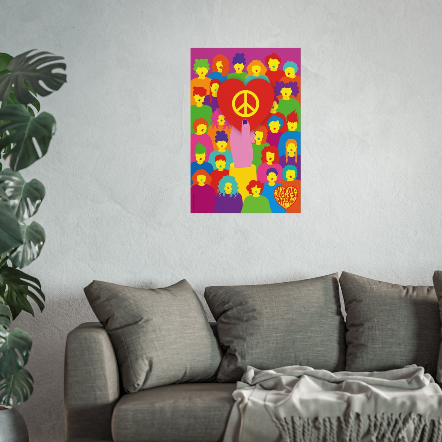 Giclée Fine Art Print - Vive con paz y amor 