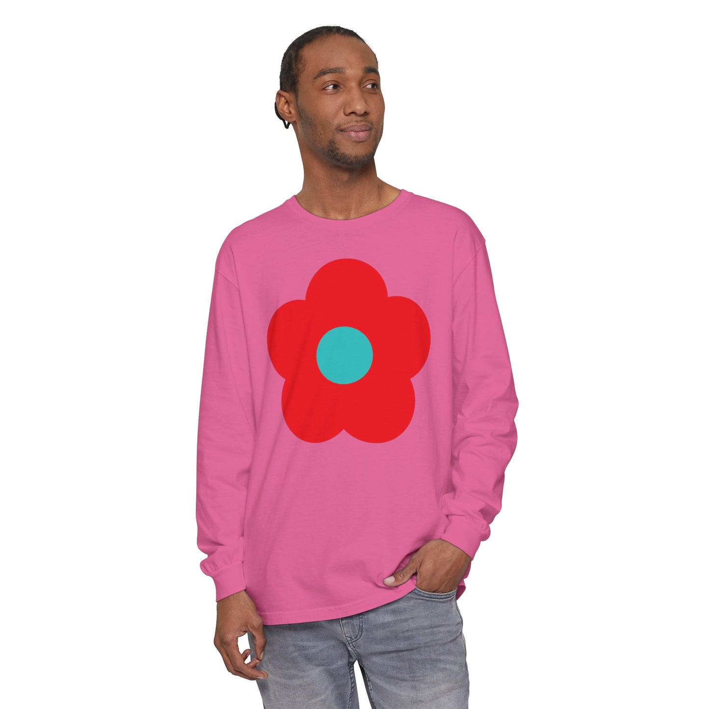 Unisex Garment-dyed Long Sleeve T-Shirt assorted images and colors!