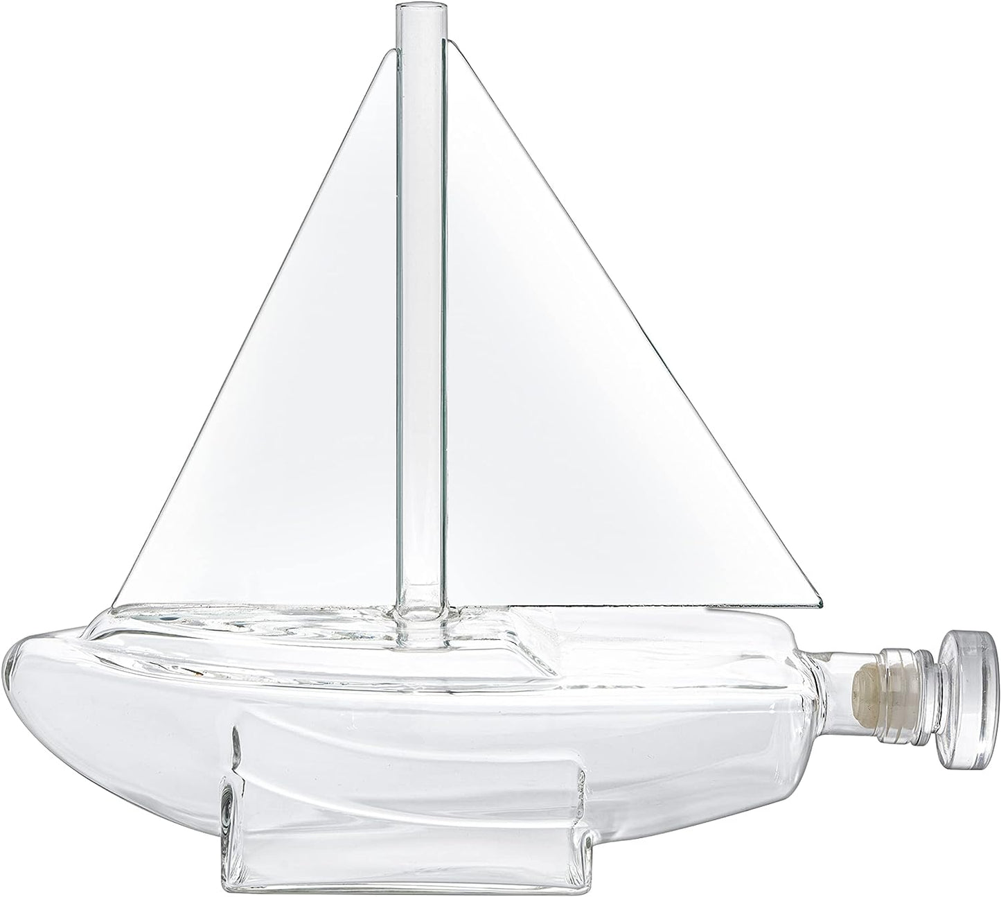 Sailboat Whiskey & Wine Decanter Ship - The Wine Savant Ship Decanter Set 750ml - Drink Dispenser for Wine, Whiskey, Ship In A Bottle Decanters Bar Set, Liquor Scotch Bourbon, Boating Mariner Gifts