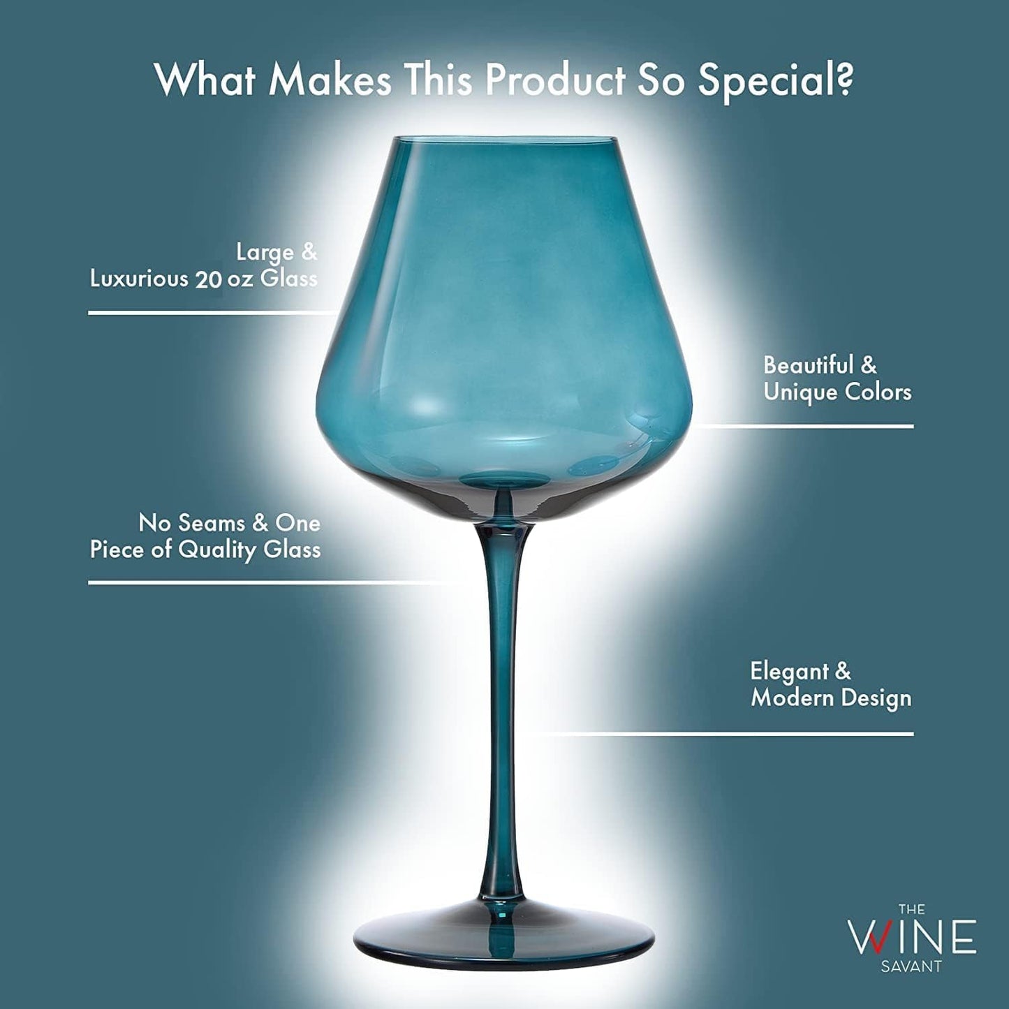 Crystal Christmas Holiday Red Colored Crystal Wine Glass Set of 2, Gift For Hosting, Her, Wife, Mom Friend - Large 20 oz Glasses, Unique Italian Style Tall Drinkware - Red & White, Color Glassware