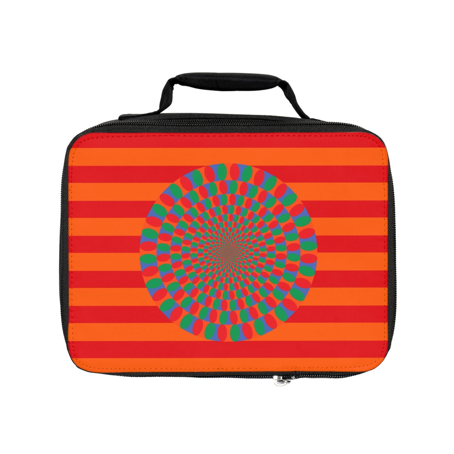 Lunch Bag Orange Optical Art