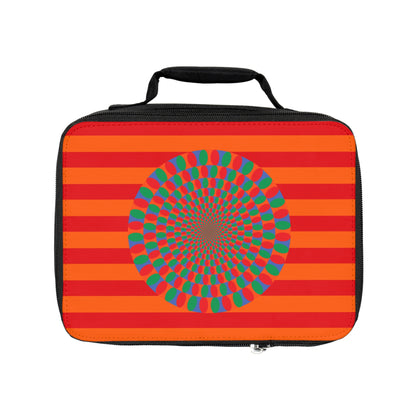 Lunch Bag Orange Optical Art
