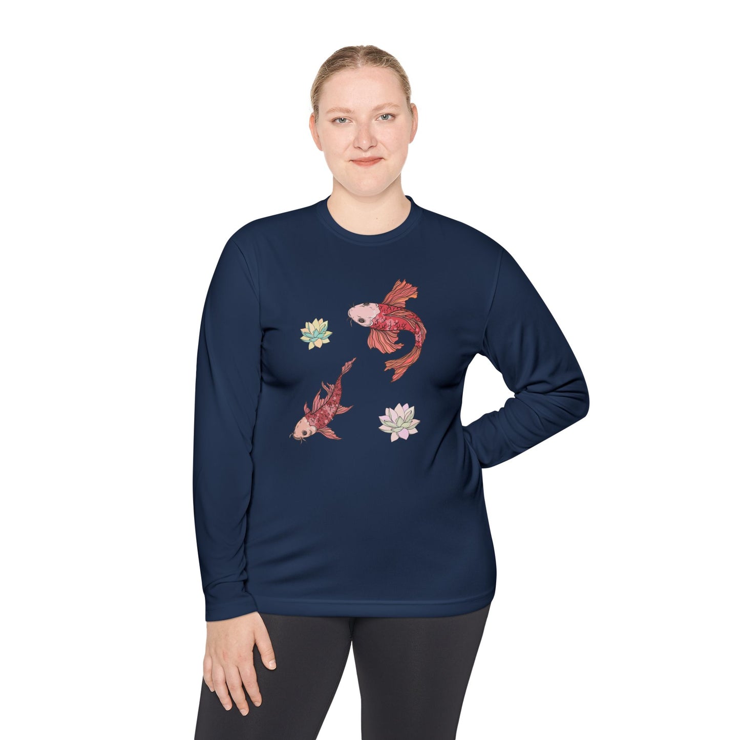 Unisex Langarmshirt Leicht Vplants - Koi