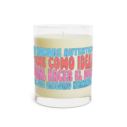 Scented Candle - Full Glass, 11oz - San José Gregorio Hernández Poster - Winner in United Design Messages to Humanity
