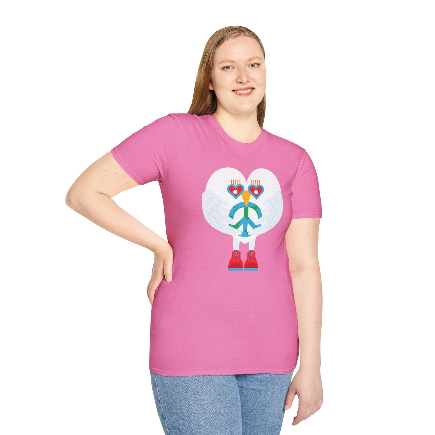 Peace & Love to the World Unisex Softstyle T-Shirt