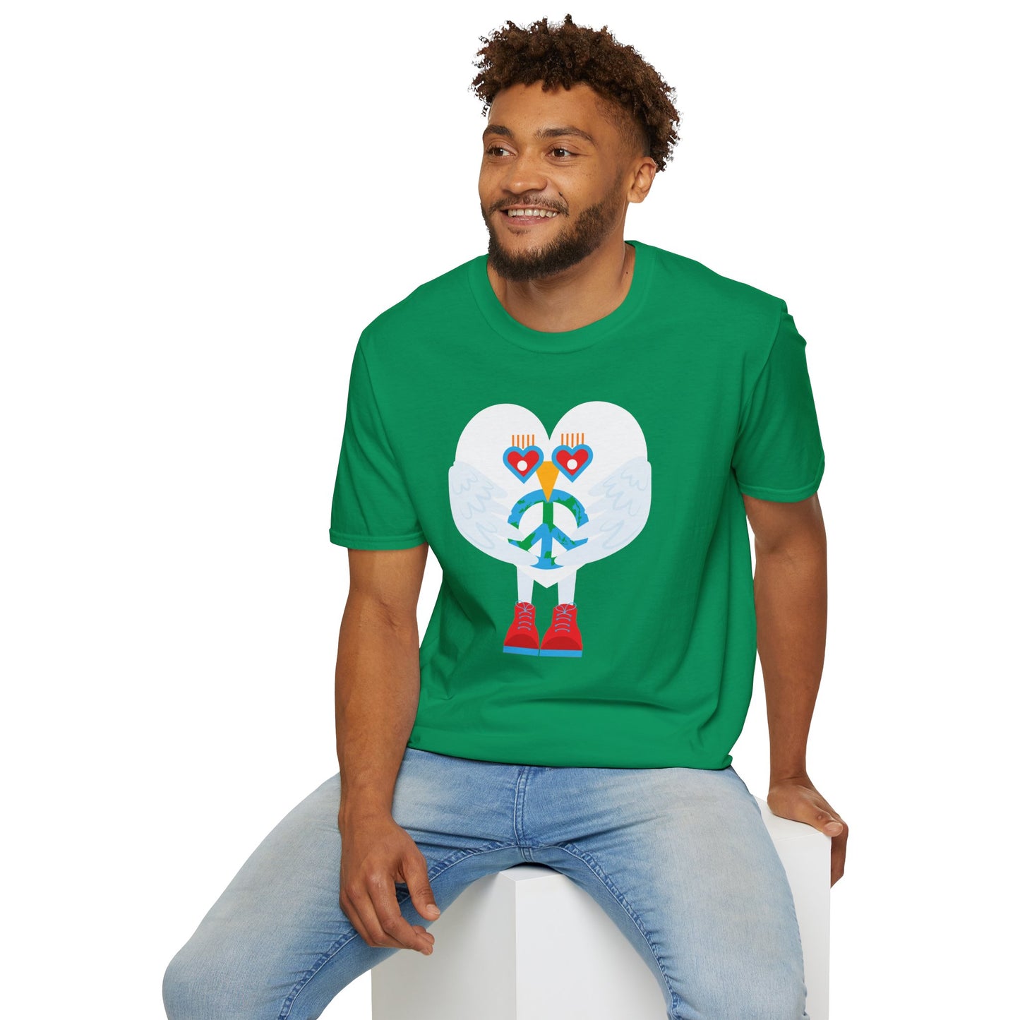 Peace & Love to the World Unisex Softstyle T-Shirt