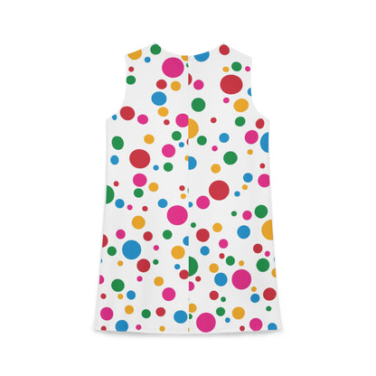 A-line Sleeveless Dress (AOP) Dots colorfull